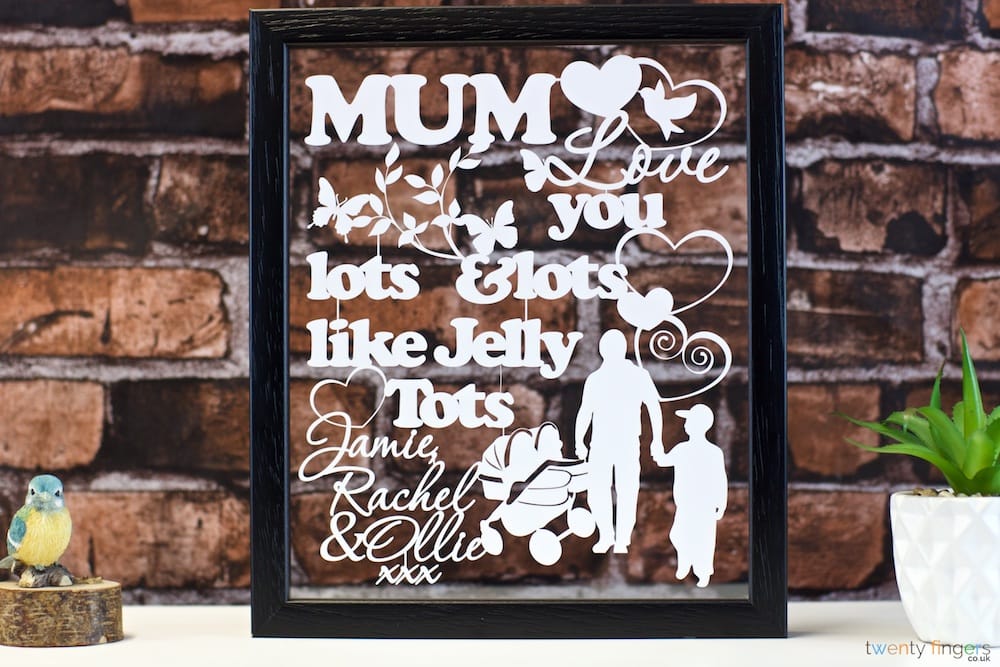 Any Text Personalised Papercut