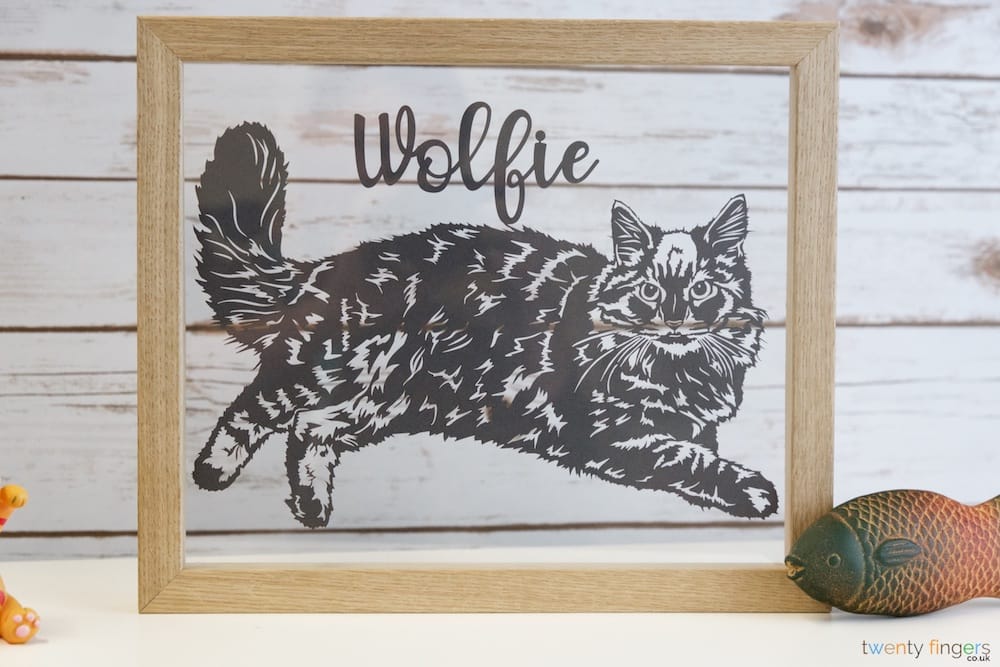 Cat Portrait Papercut made from your pictures