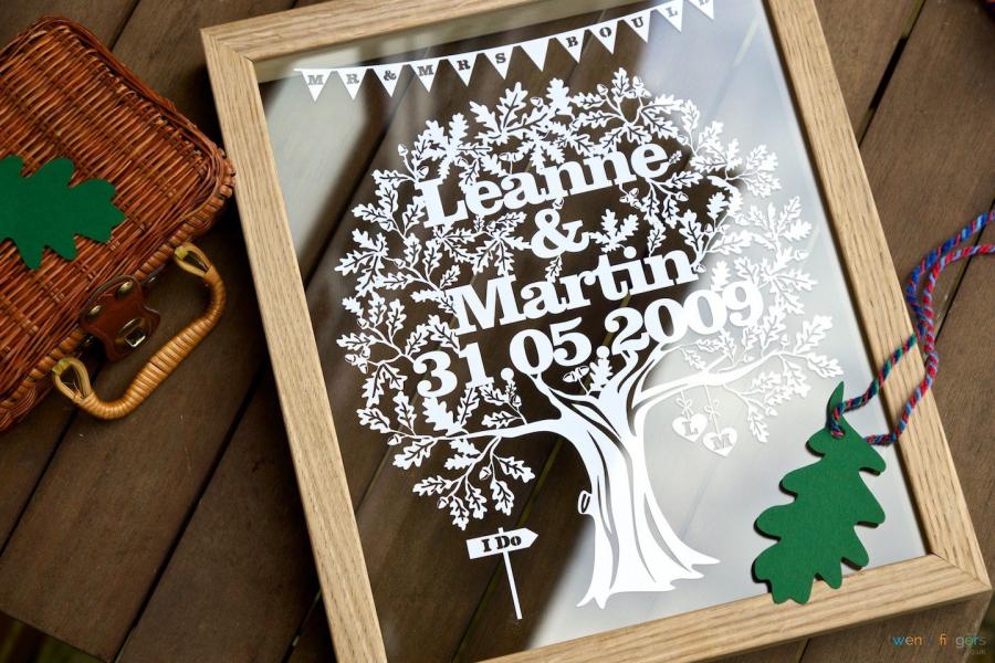 LOVE TREE PAPERCUT - Personalised Wedding Gift