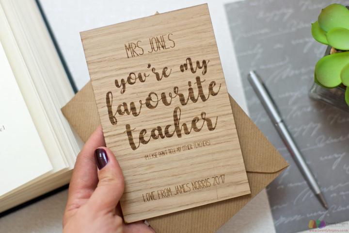 You’re my favourite teacher | Personalised teacher card