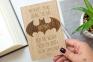 You are Batman. Personalised wooden teacher card