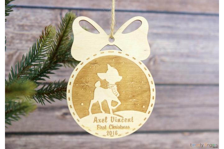 First Christmas  Personalised  Christmas  Tree  Decoration