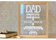 Dad I Love You This Much Personalised Papercut