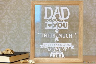 Dad I Love You This Much Personalised Papercut