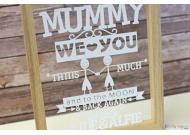 Mummy I Love You This Much Personalised Papercut