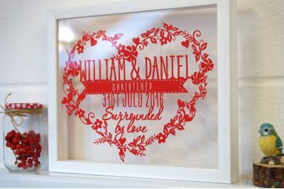 Christening Heart Papercut