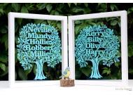 Double Family Tree Papercut (framed)