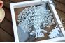 Family Tree Papercut - Personalised gift in a floating frame