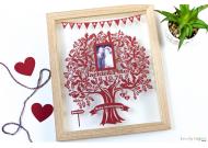 Love Tree Picture Papercut