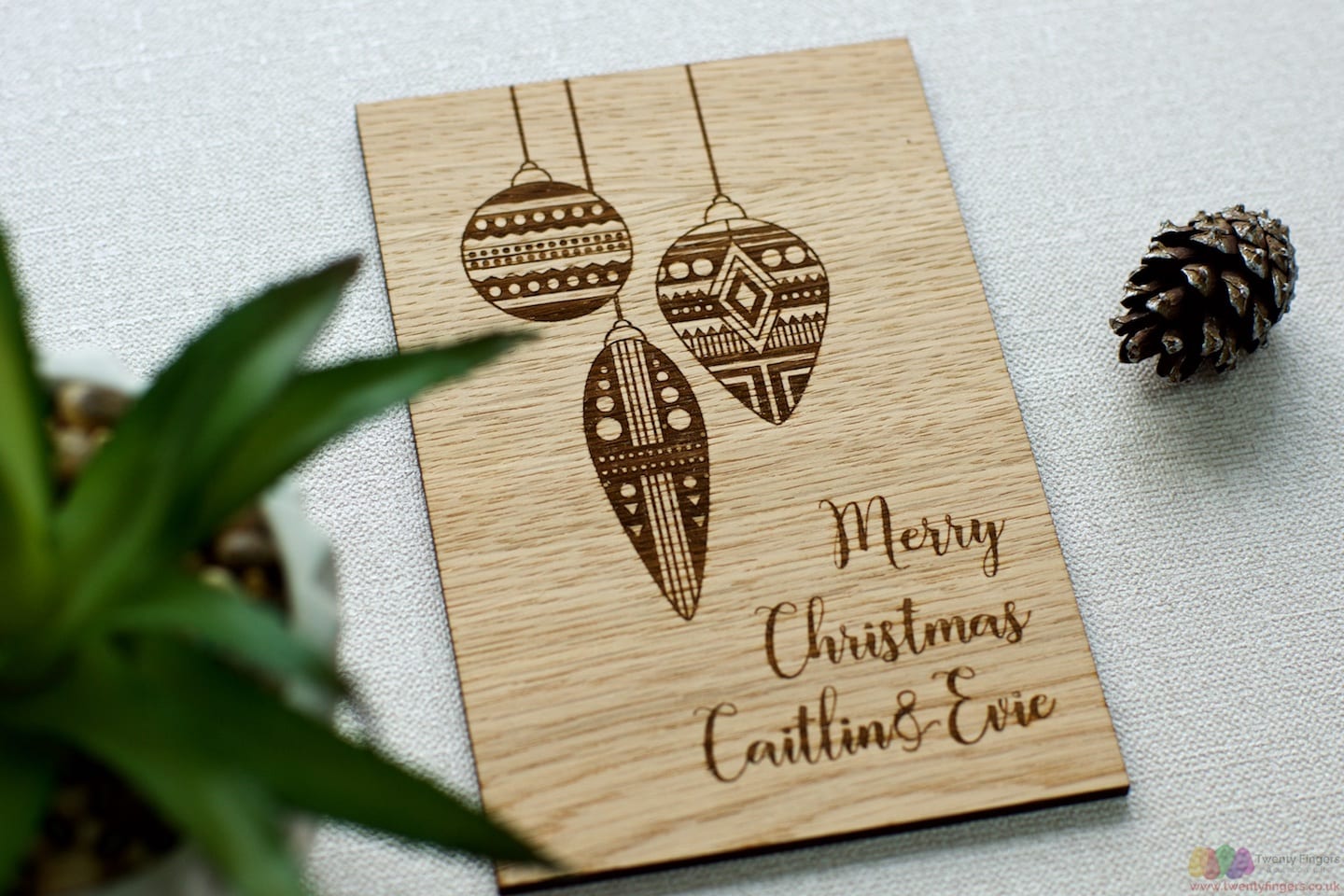 Personalised Christmas Wooden card