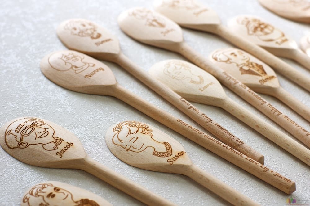 Affordable personalised wooden spoons